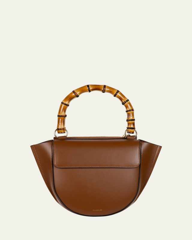 Hortensia Mini Bamboo Leather Crossbody Bag
